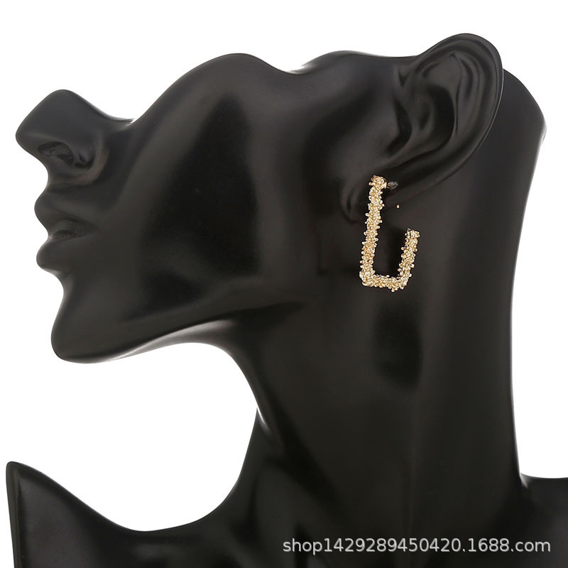 Ladies Fancy J Shaped Hoop Earrings