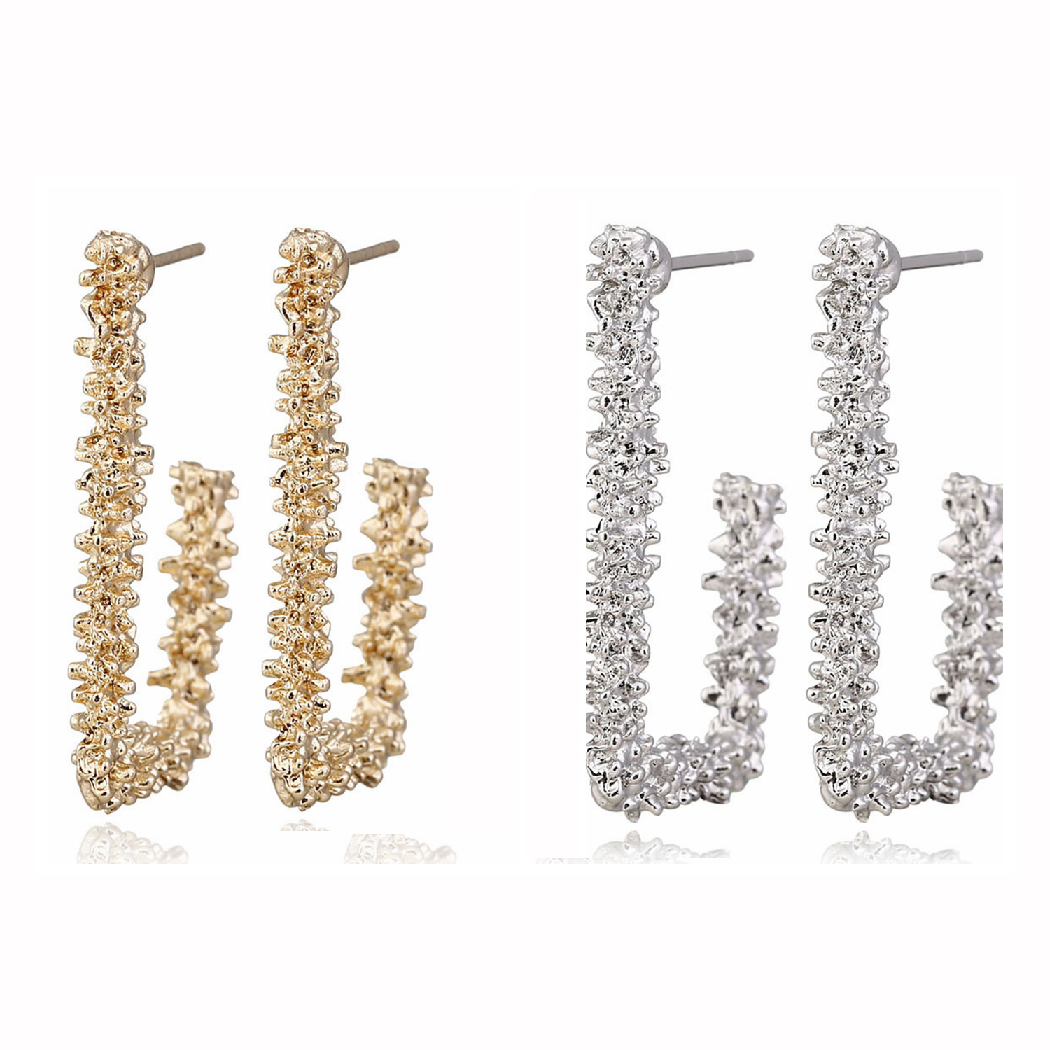 Ladies Fancy J Shaped Hoop Earrings