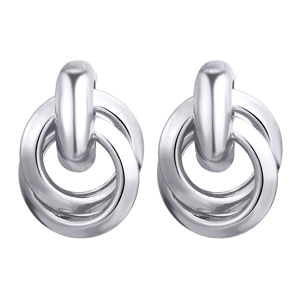 Gold Alloy Flower  Stud Earrings for Women Girls
