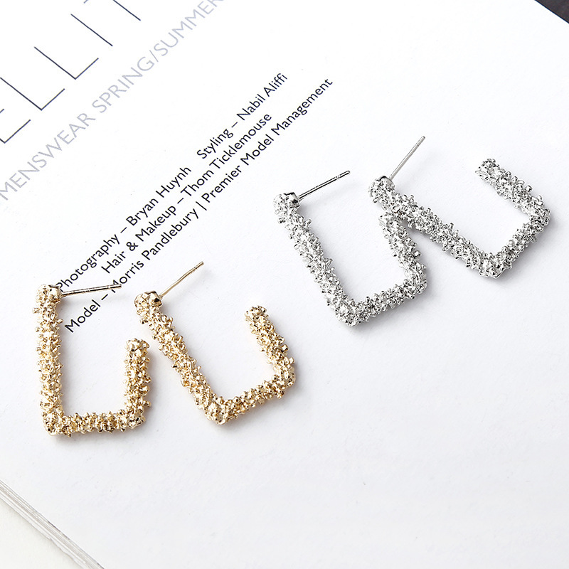 Ladies Fancy J Shaped Hoop Earrings