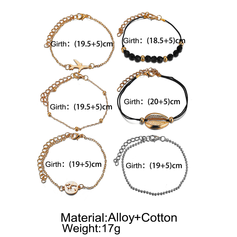 4Pcs/Lot Layered Bracelet Set for Women Multiple Stackable Wrap Bangle