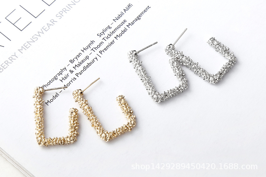 Ladies Fancy J Shaped Hoop Earrings