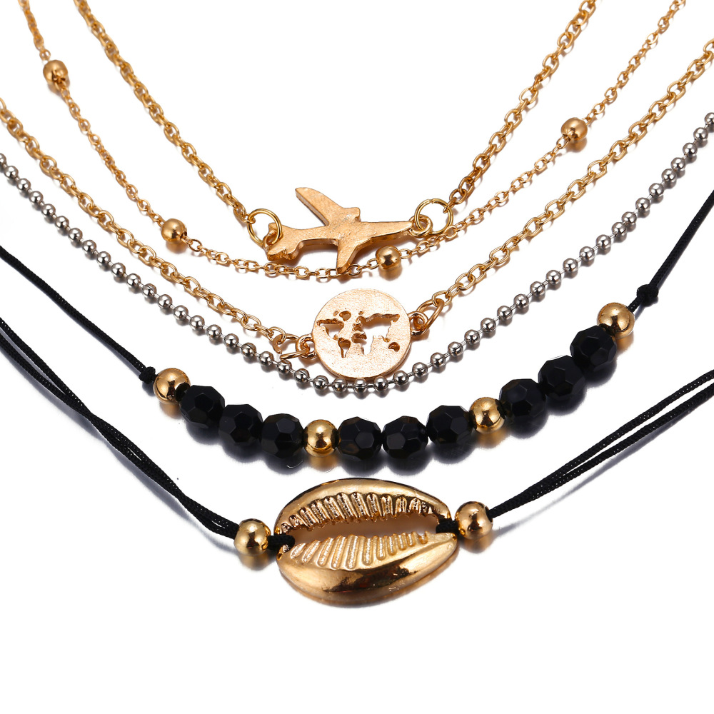 4Pcs/Lot Layered Bracelet Set for Women Multiple Stackable Wrap Bangle