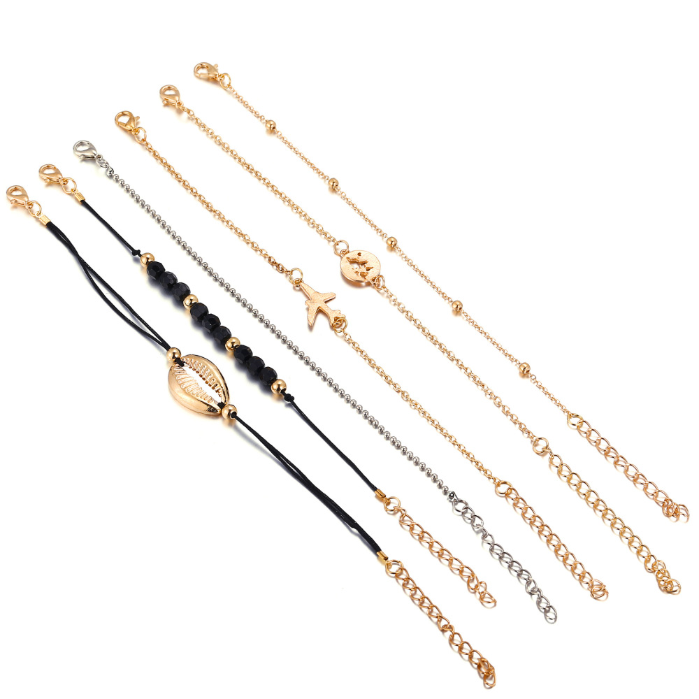 4Pcs/Lot Layered Bracelet Set for Women Multiple Stackable Wrap Bangle