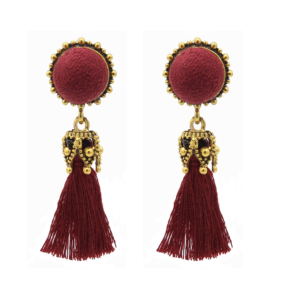 Thread Tassel Earrings Statement Tassel Dangle Earrings Bohemian Fringe Drop Earrings Gifts for Women