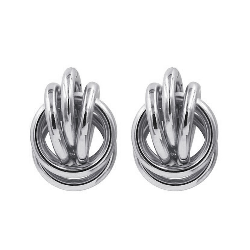 Gold Alloy Flower  Stud Earrings for Women Girls