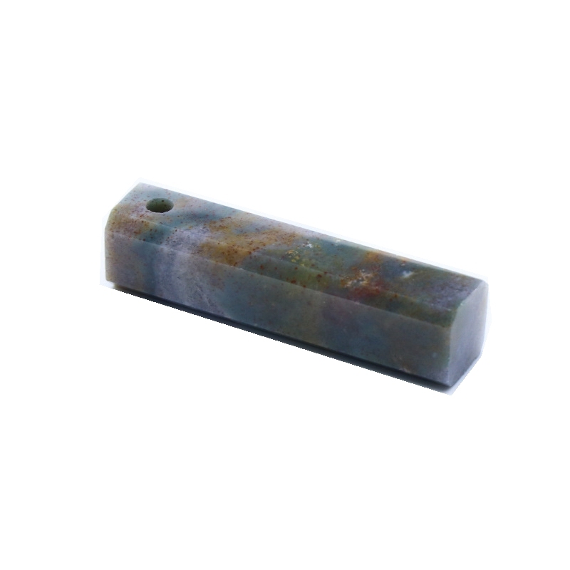 Natural Healing Rectangle Crystal Stone Pendant Necklace Gemstone Point Necklaces Reiki Quartz Jewelry for Women