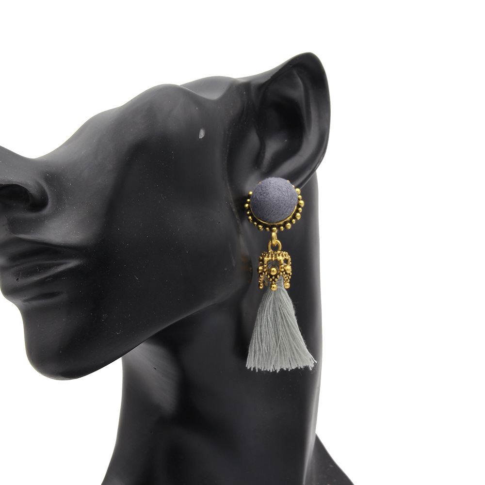 Thread Tassel Earrings Statement Tassel Dangle Earrings Bohemian Fringe Drop Earrings Gifts for Women