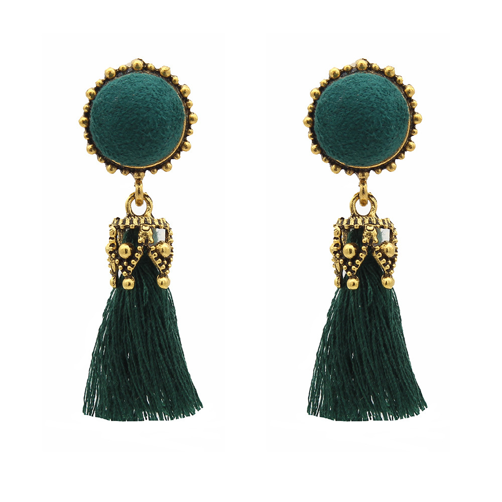 Thread Tassel Earrings Statement Tassel Dangle Earrings Bohemian Fringe Drop Earrings Gifts for Women