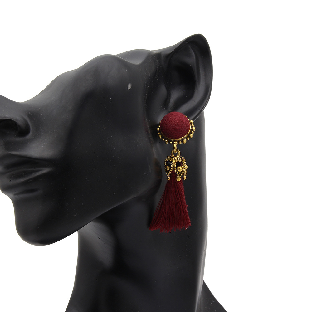 Thread Tassel Earrings Statement Tassel Dangle Earrings Bohemian Fringe Drop Earrings Gifts for Women