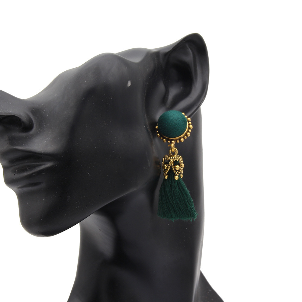 Thread Tassel Earrings Statement Tassel Dangle Earrings Bohemian Fringe Drop Earrings Gifts for Women