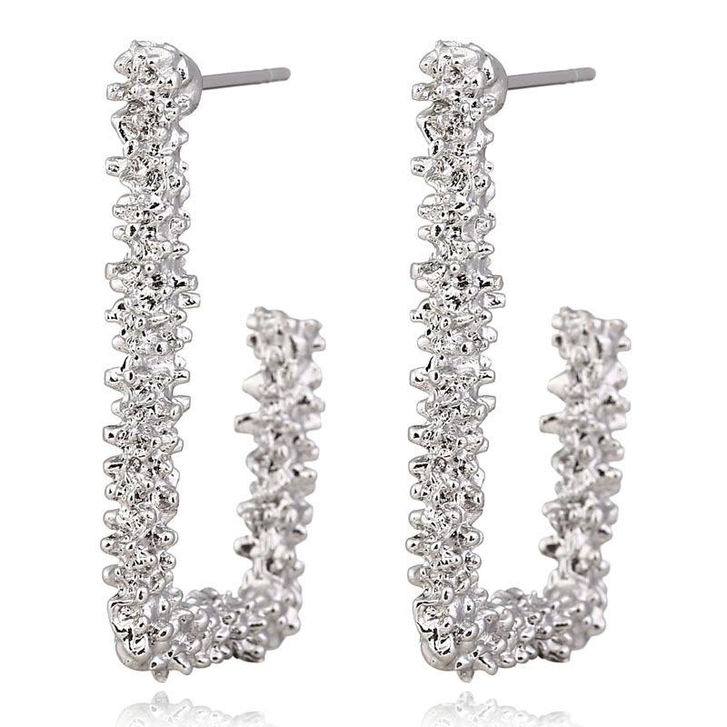 Ladies Fancy J Shaped Hoop Earrings