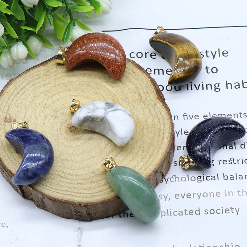 Natural Healing Bullet Crystal Stone Point Pendant Necklace Gemstone Point Necklaces Reiki Quartz Jewelry for Women