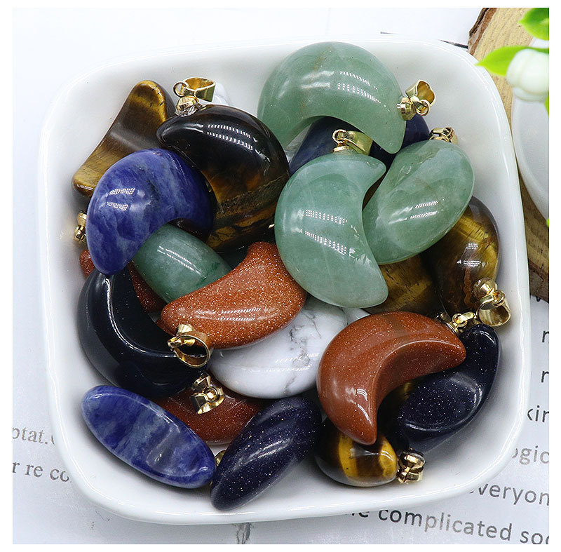 Natural Healing Bullet Crystal Stone Point Pendant Necklace Gemstone Point Necklaces Reiki Quartz Jewelry for Women