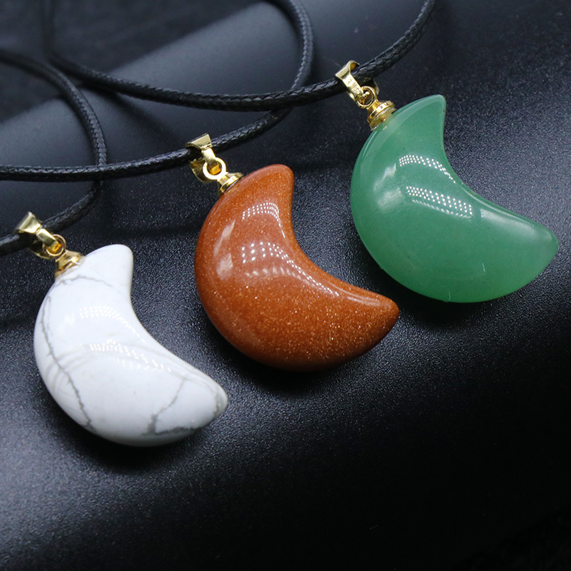 Natural Healing Bullet Crystal Stone Point Pendant Necklace Gemstone Point Necklaces Reiki Quartz Jewelry for Women