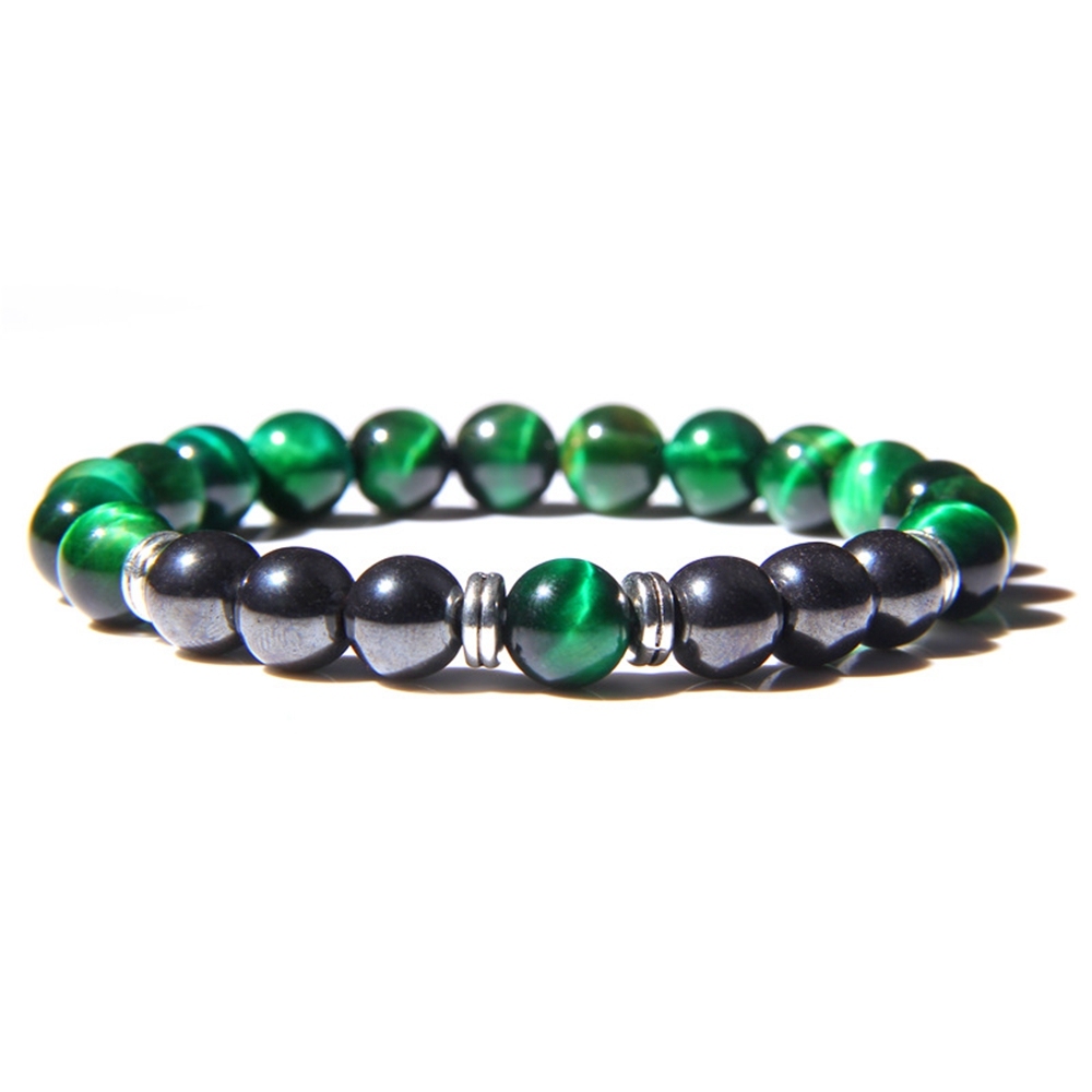 Lava Couples Bracelet for Women Men - 8mm Natural Bead Couples Bracelet for Couples Stress Relief Yoga Bracelet Lava Rock Elastic His and Hers Bracele