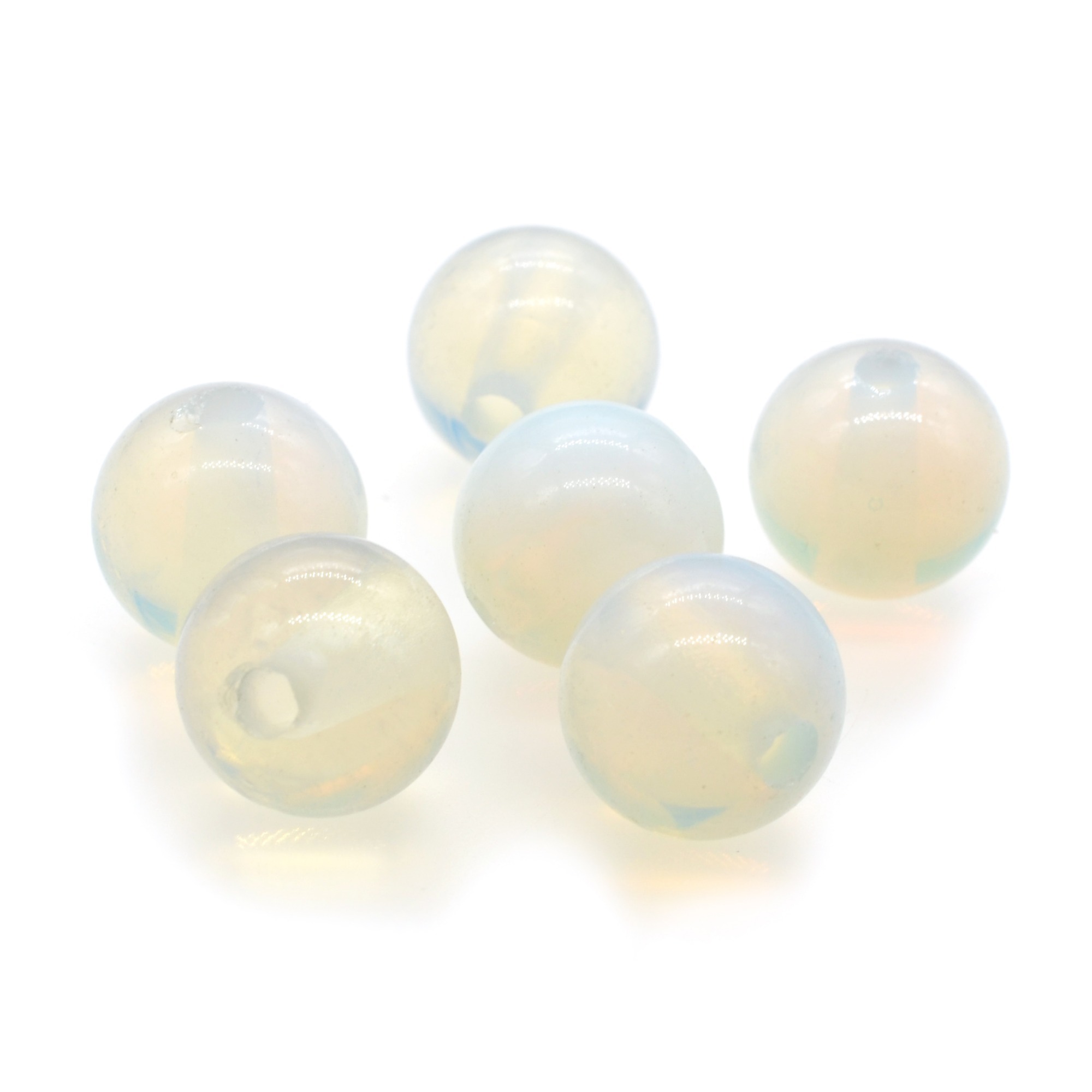 Natural Gemstone 8MM Beads Simle Face Alloy Stone Bracelet