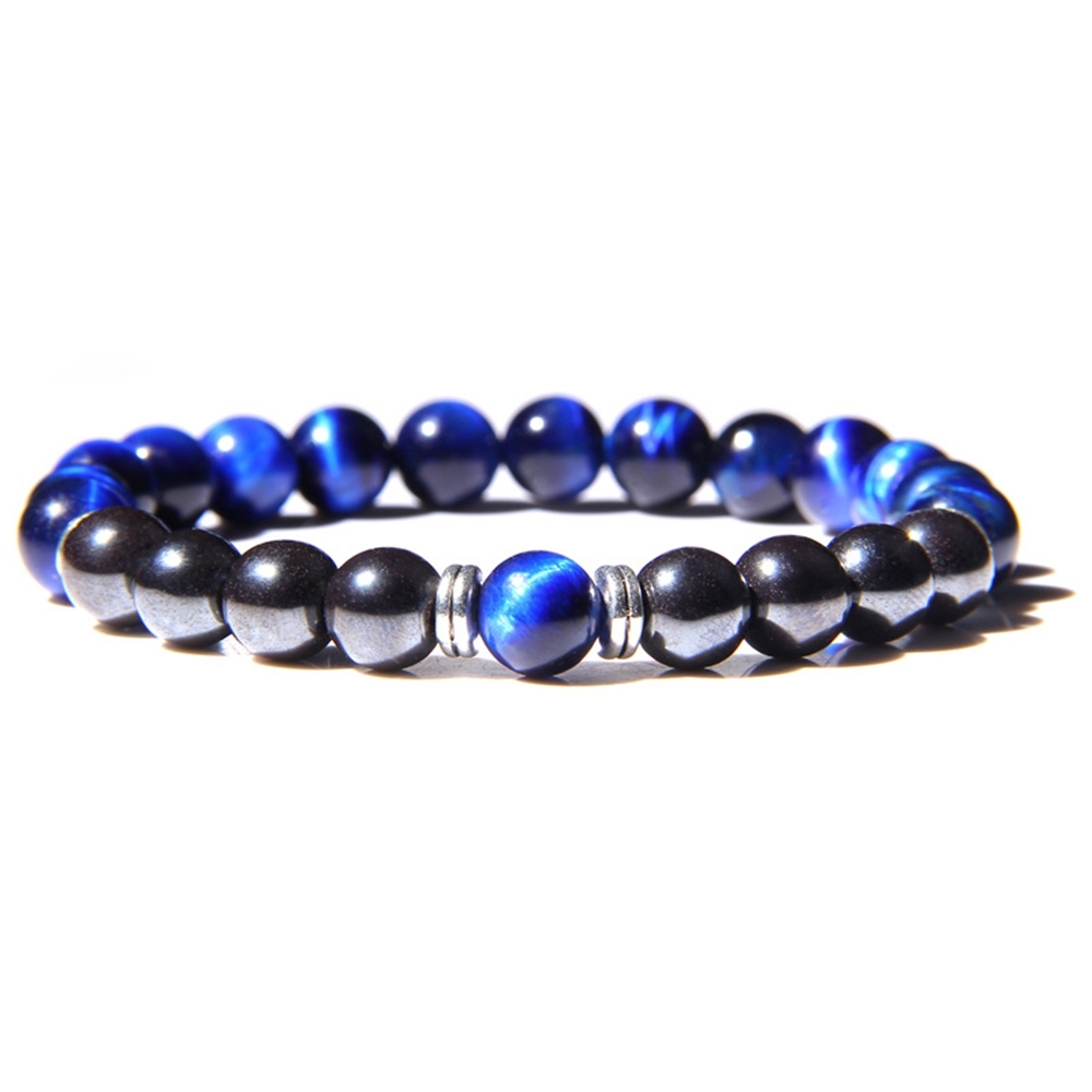 Lava Couples Bracelet for Women Men - 8mm Natural Bead Couples Bracelet for Couples Stress Relief Yoga Bracelet Lava Rock Elastic His and Hers Bracele