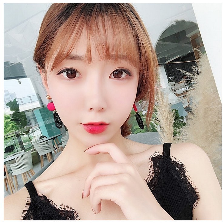 Circle Hollow Weave Net Drop Earring Women Fashion Jewelry Gift Drop & Dangle