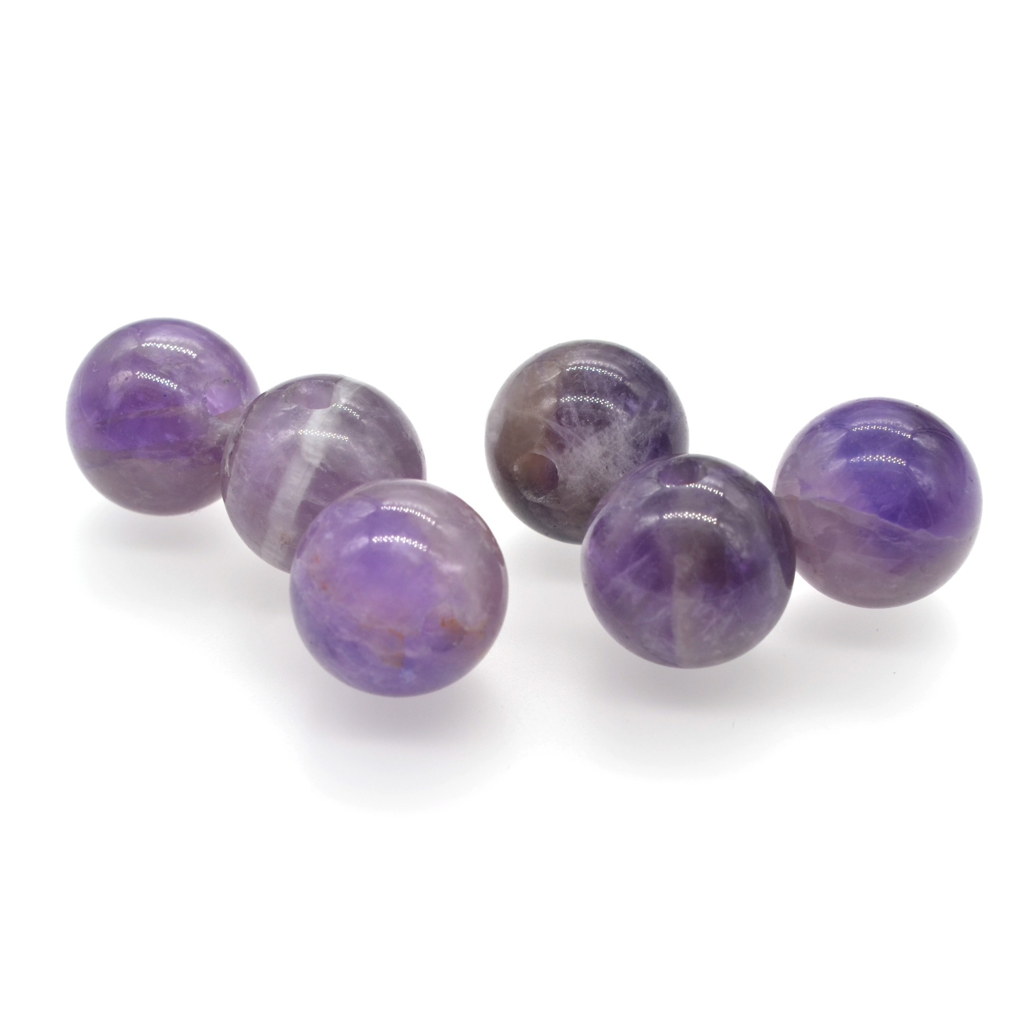 Natural Gemstone 8MM Beads Simle Face Alloy Stone Bracelet