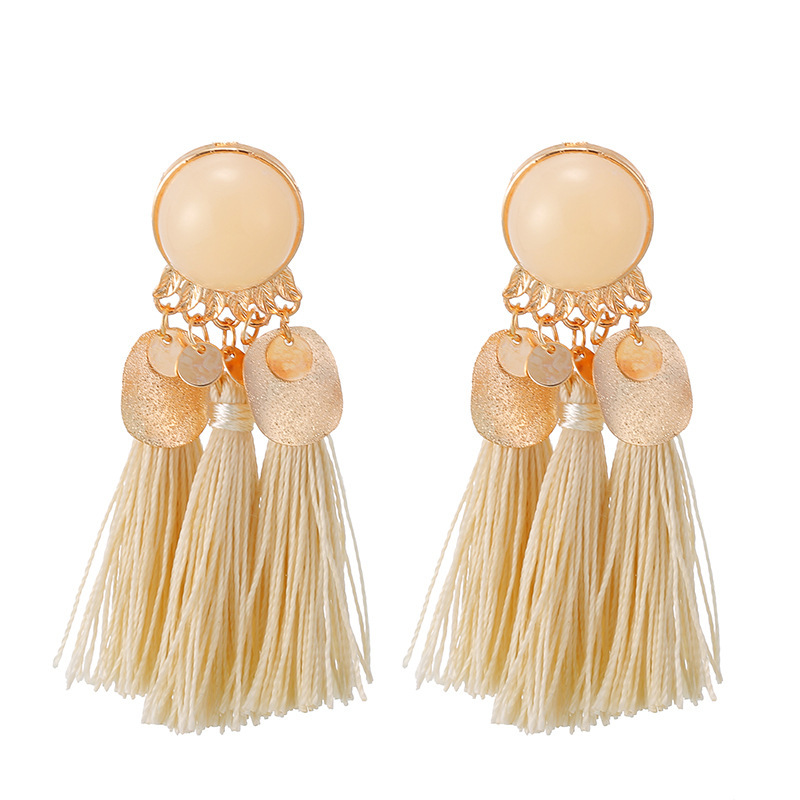 Colorful Layered Tassel Earrings Simple Bohemian Tier Big Dangle Drop Earrings for Women girls