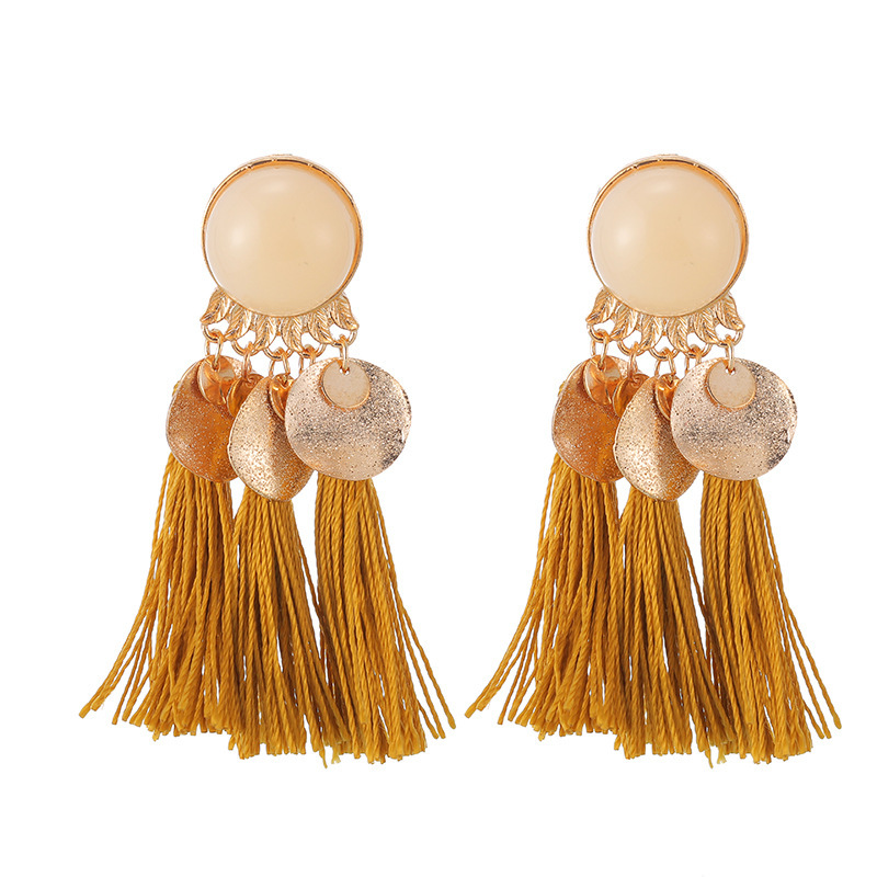 Colorful Layered Tassel Earrings Simple Bohemian Tier Big Dangle Drop Earrings for Women girls