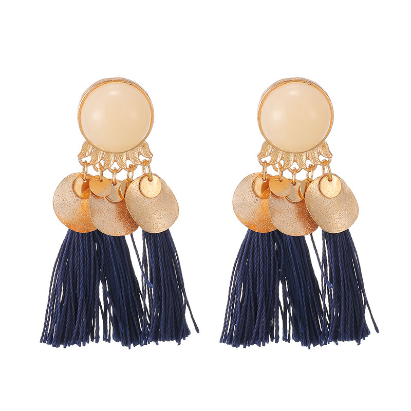 Colorful Layered Tassel Earrings Simple Bohemian Tier Big Dangle Drop Earrings for Women girls