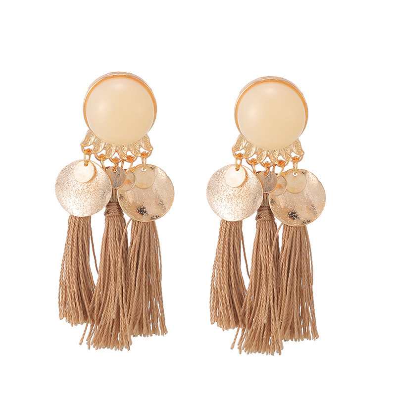 Colorful Layered Tassel Earrings Simple Bohemian Tier Big Dangle Drop Earrings for Women girls