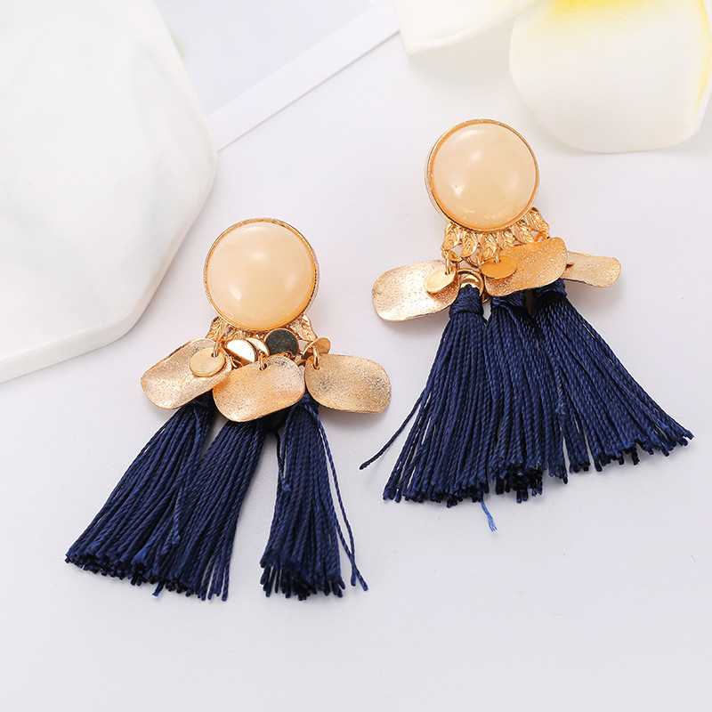 Colorful Layered Tassel Earrings Simple Bohemian Tier Big Dangle Drop Earrings for Women girls