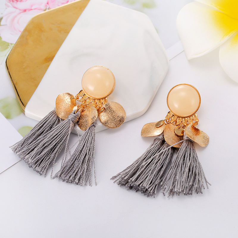 Colorful Layered Tassel Earrings Simple Bohemian Tier Big Dangle Drop Earrings for Women girls
