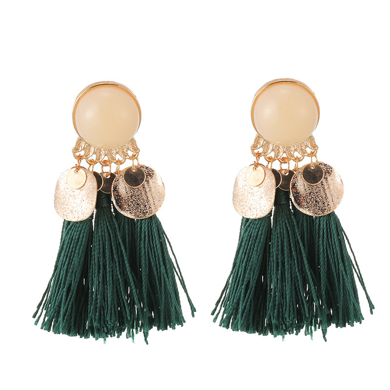 Colorful Layered Tassel Earrings Simple Bohemian Tier Big Dangle Drop Earrings for Women girls