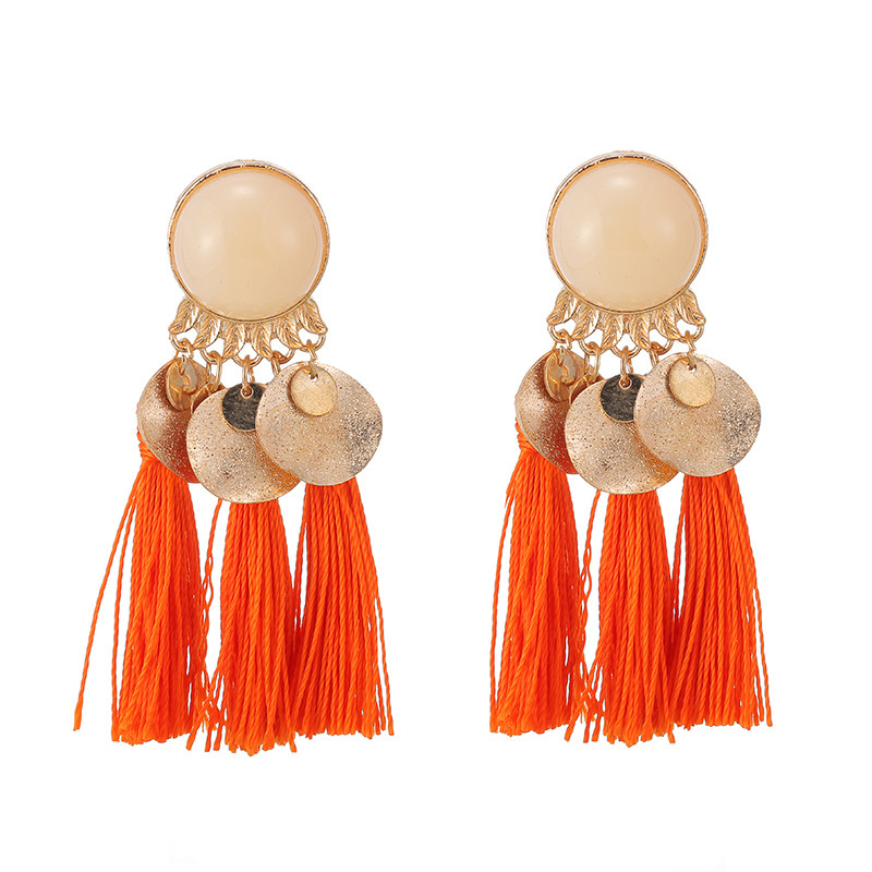 Colorful Layered Tassel Earrings Simple Bohemian Tier Big Dangle Drop Earrings for Women girls