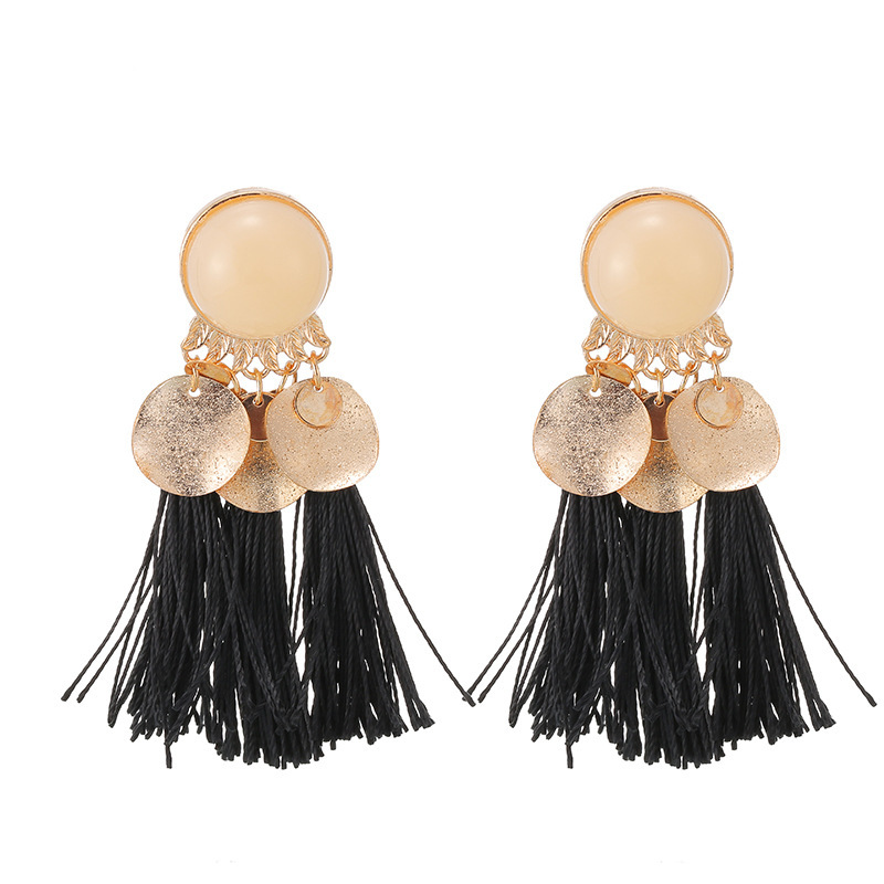 Colorful Layered Tassel Earrings Simple Bohemian Tier Big Dangle Drop Earrings for Women girls