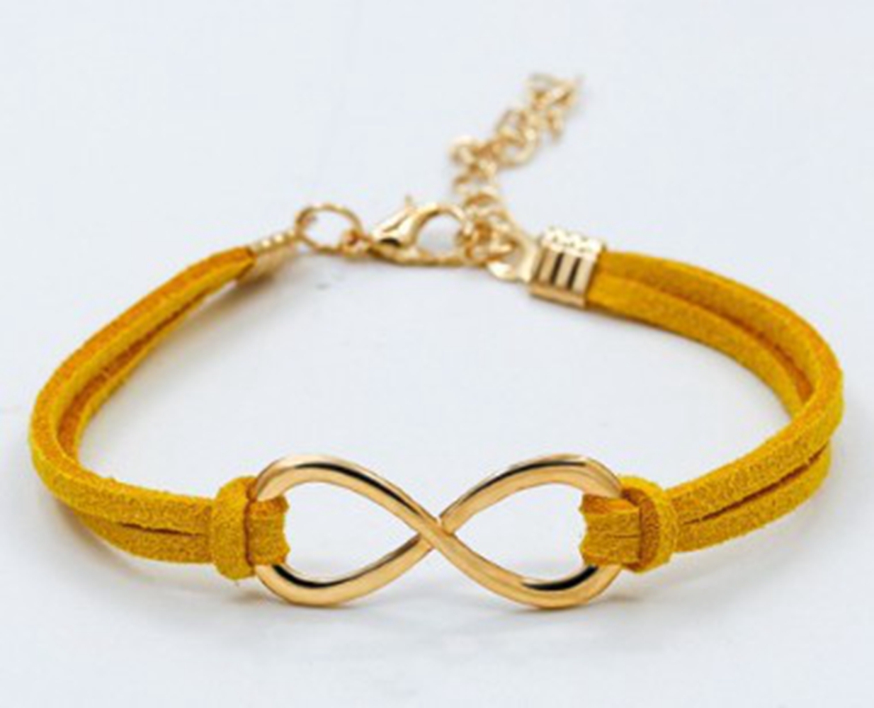 Mens Womens Couples Stainless Steel Infinity 8 Symbol Leather Bracelet,Fit for 6-8.1Inch Bracelet