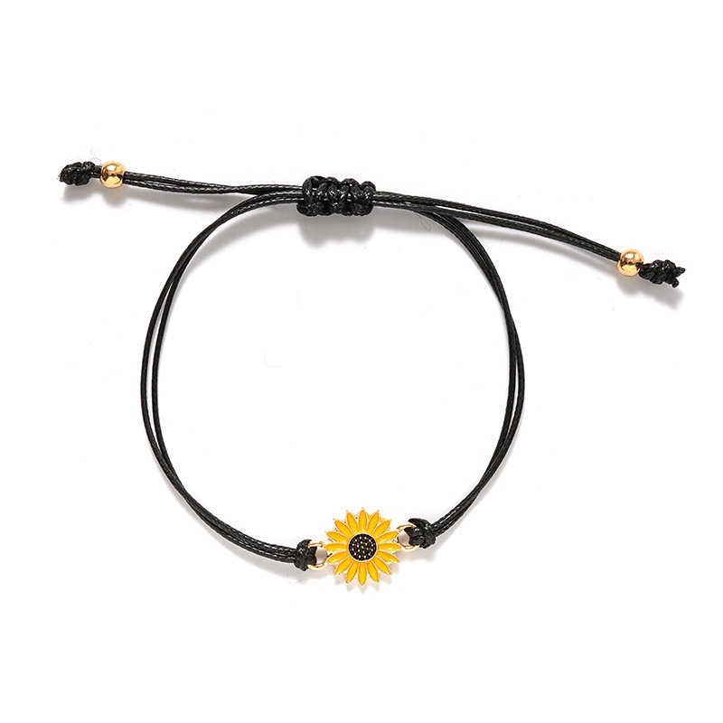 Sunflower Pinky Promise Bracelets Best Friend Long Distance Friendship Gifts for Women Teen Girls