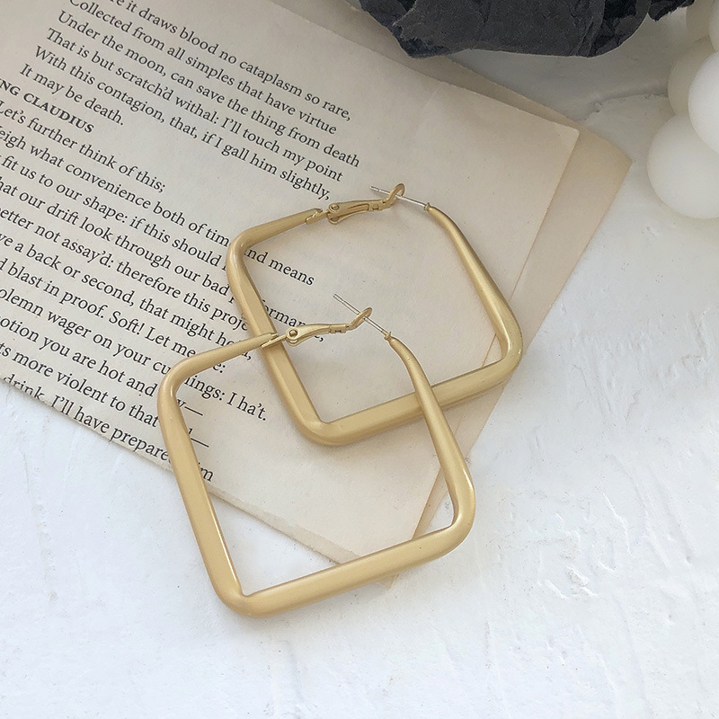 Geomotry Hoop Earring Drop Dangle Heart Triangle Round Square Hexagon Shape