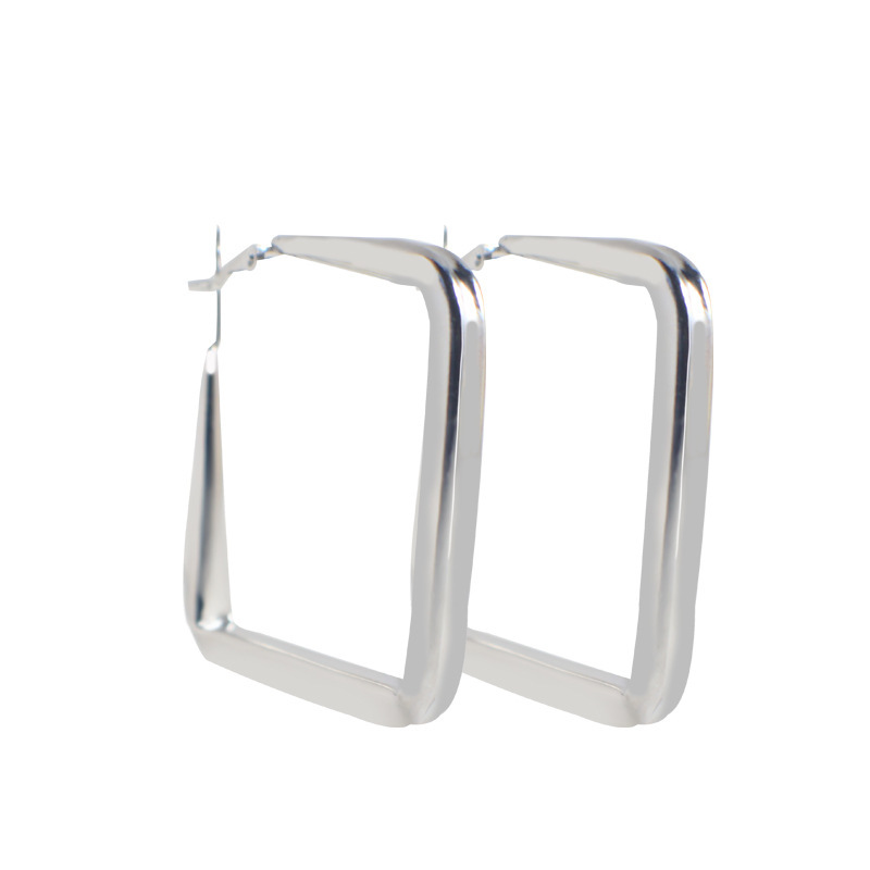 Geomotry Heart Hoop Earring Drop Dangle Heart Triangle Round Square Hexagon Shape