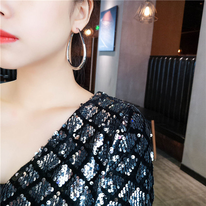 Geomotry Hoop Earring Drop Dangle Heart Triangle Round Square Hexagon Shape