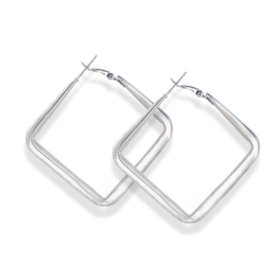 Geomotry Heart Hoop Earring Drop Dangle Heart Triangle Round Square Hexagon Shape