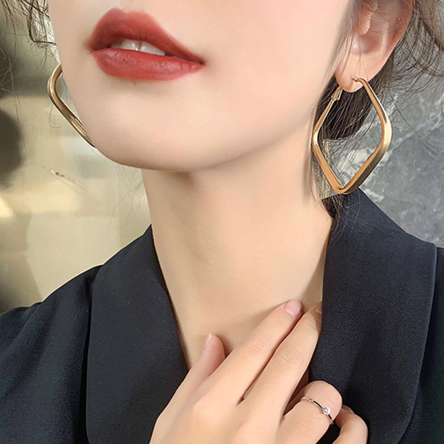 Geomotry Square Hoop Earring Drop Dangle Heart Triangle Round Hexagon Shape