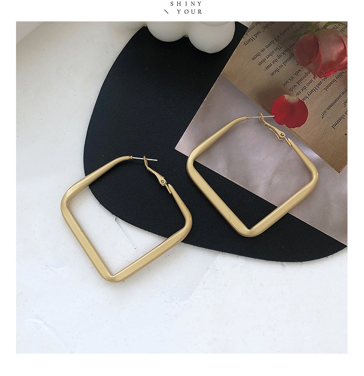 Geomotry Heart Hoop Earring Drop Dangle Heart Triangle Round Square Hexagon Shape