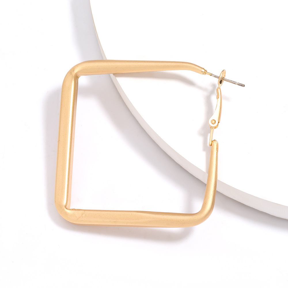 Geomotry Hoop Earring Drop Dangle Heart Triangle Round Square Hexagon Shape
