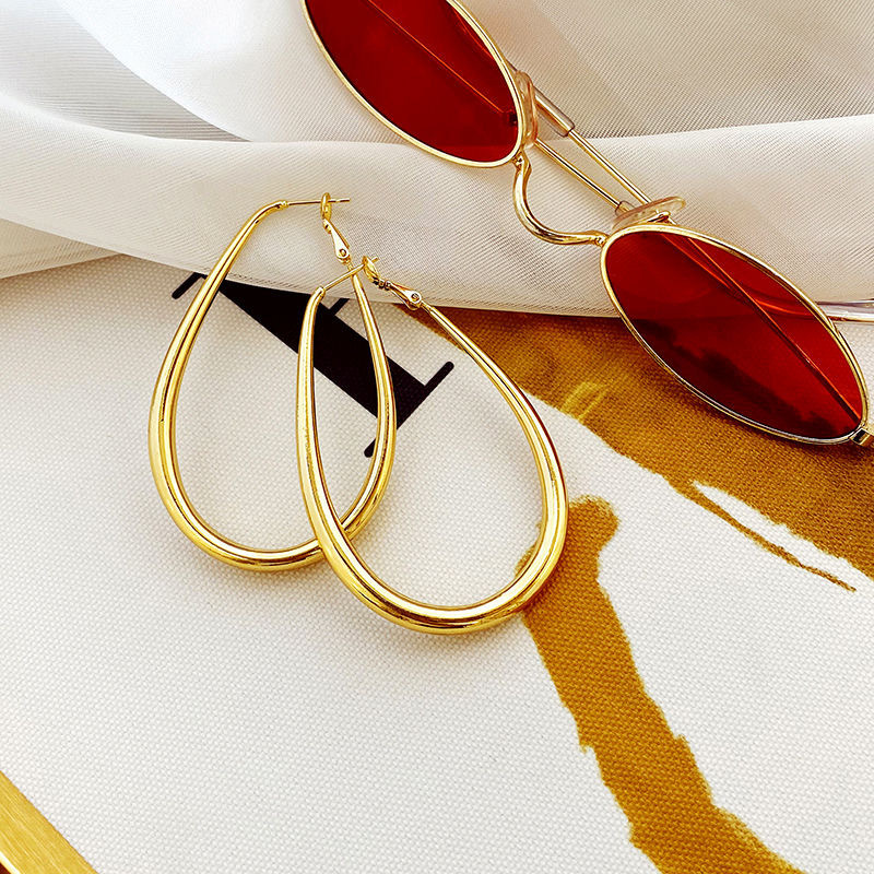 Geomotry Heart Hoop Earring Drop Dangle Heart Triangle Round Square Hexagon Shape