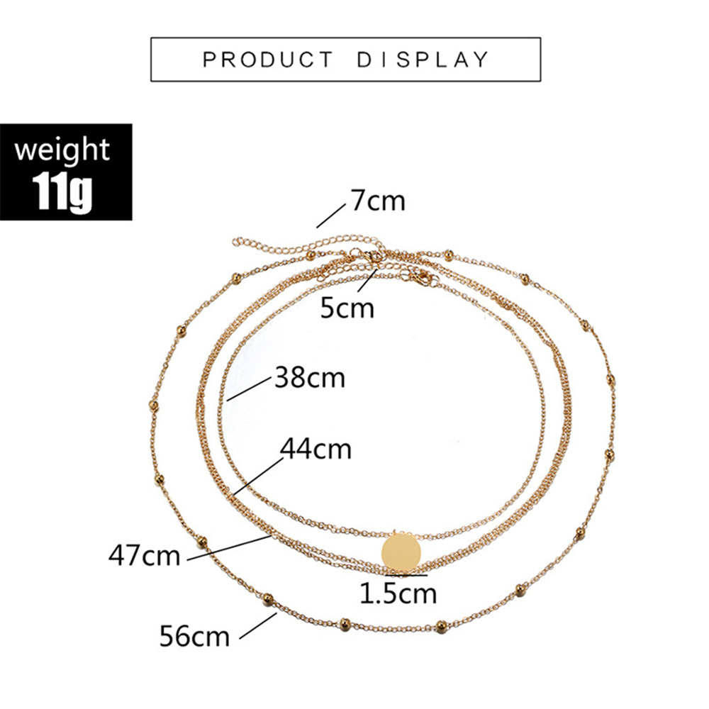 Dainty Disc Chokers Necklace Layered Circle Necklace Bar Y Pendant Necklace