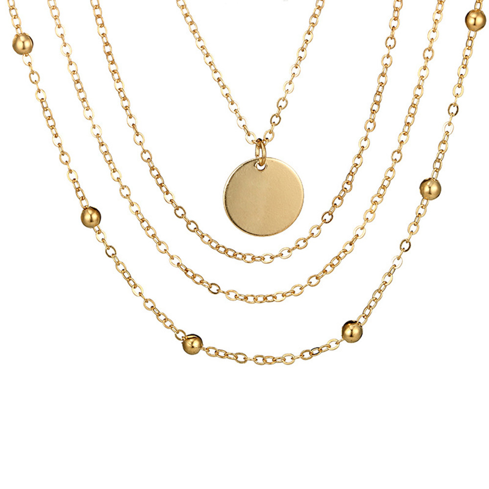 Dainty Disc Chokers Necklace Layered Circle Necklace Bar Y Pendant Necklace