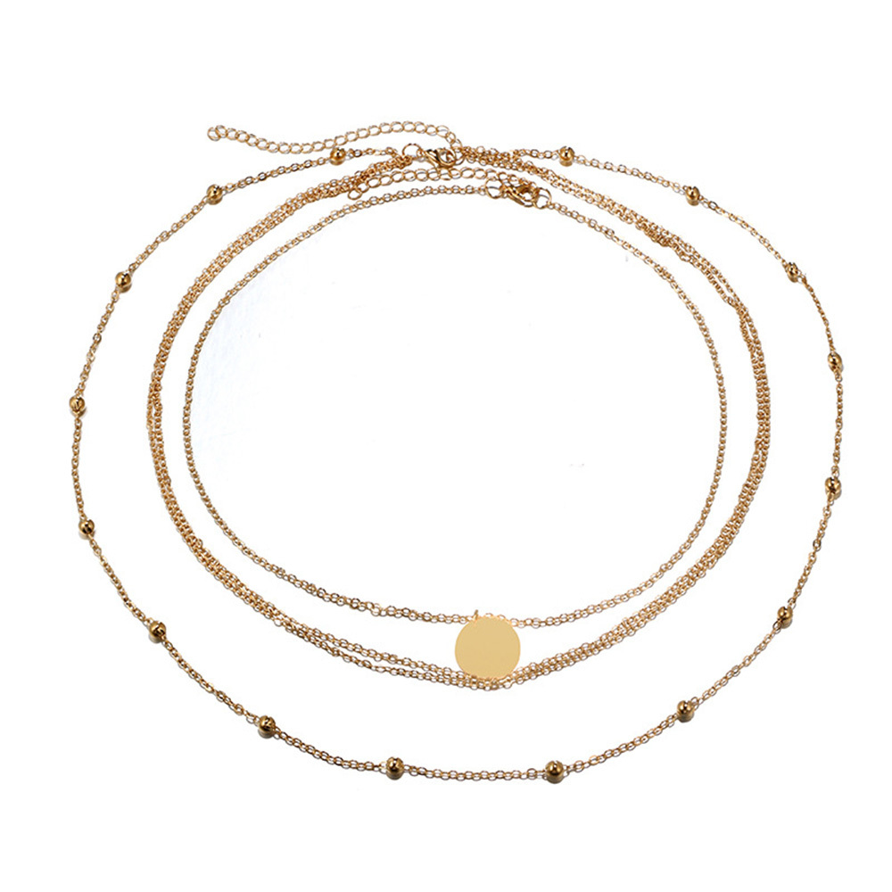 Dainty Disc Chokers Necklace Layered Circle Necklace Bar Y Pendant Necklace
