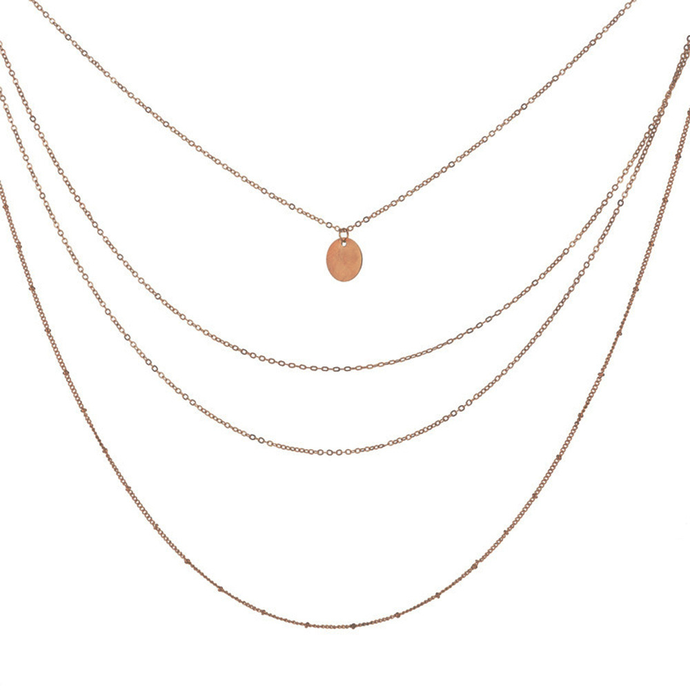 Dainty Disc Chokers Necklace Layered Circle Necklace Bar Y Pendant Necklace