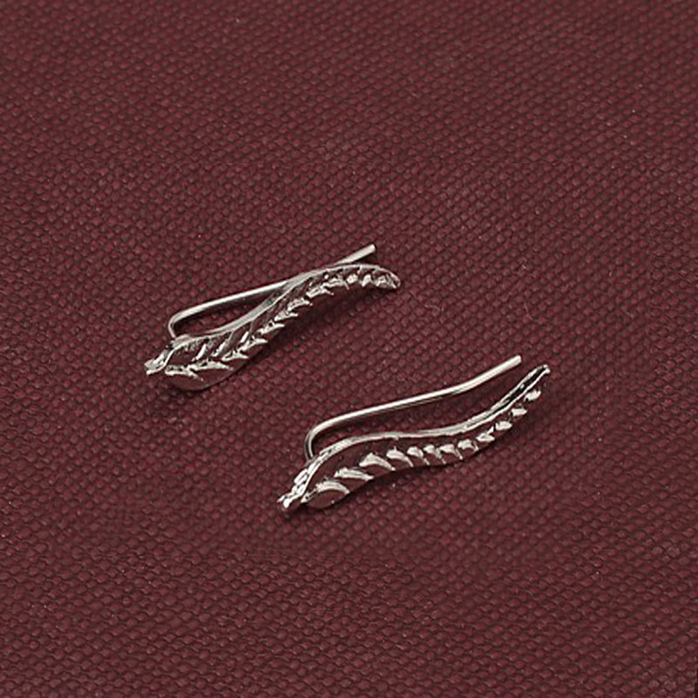 Gold Stud Earrings Dainty Leaf Earrings Charm Minimal Earrings Jewelry for Women and Girls