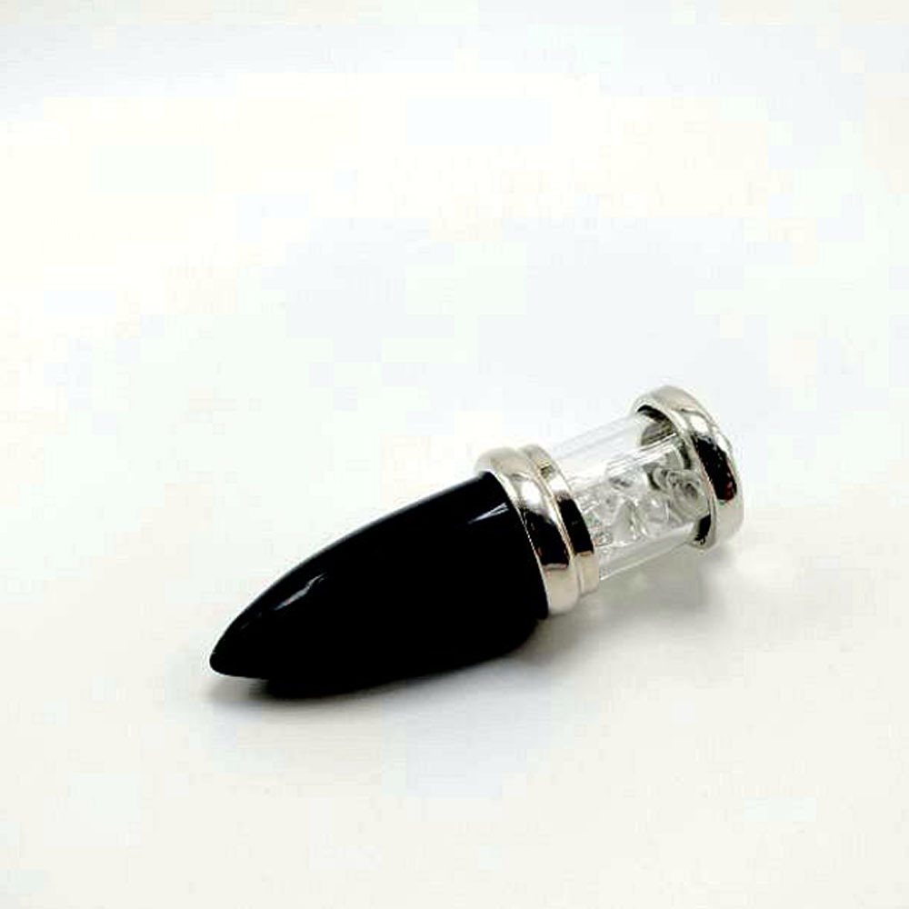 Natural Crystal Point Necklace for Unisex, Chip Stone Wishing Bottle Pendant with Stainless Steel Chain, Bullet Shaped