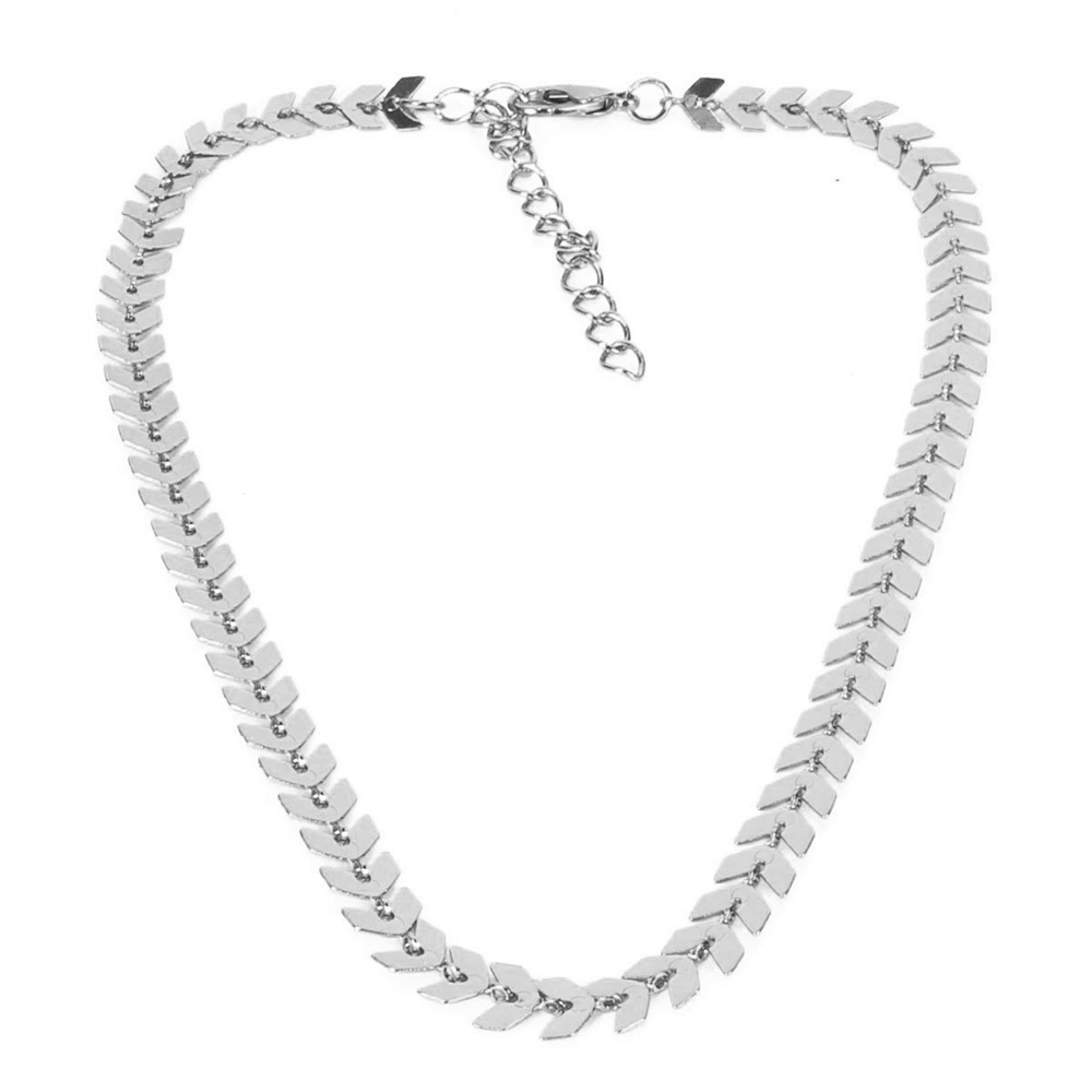 Simple Necklace Double-Layer Fishbone Neck Chain Multi-Layer Collarbone Chain Necklace Clavicle Chain for Women Girls Gift